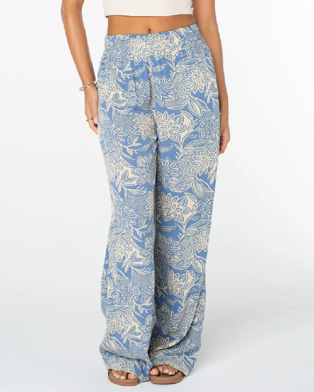 Roxy Forever And A Day Pants-Infinity Blue Lotus Batik Slim-Fit Leggings