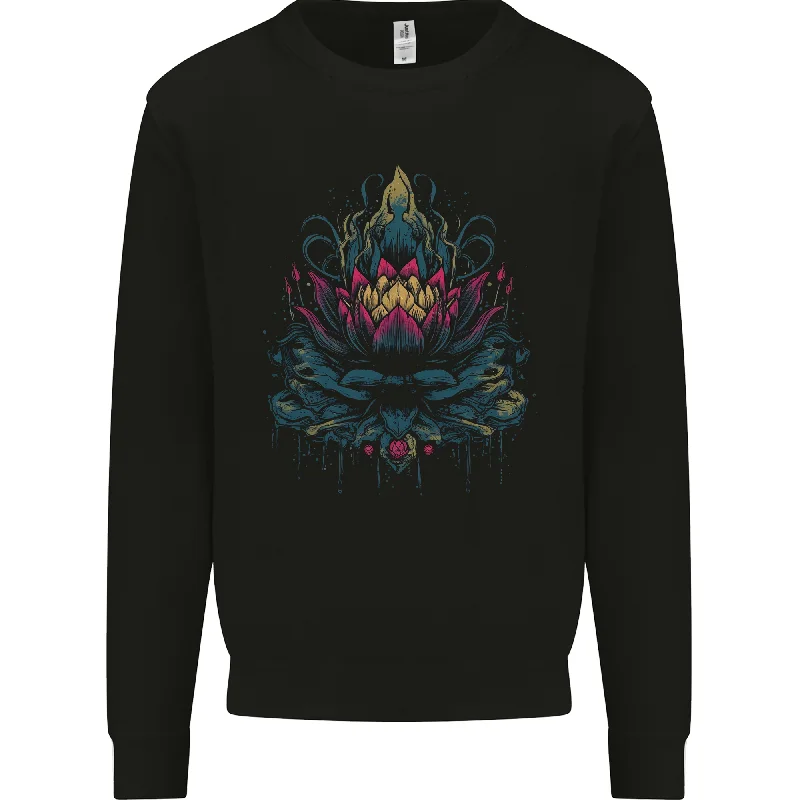 A Colourful Lotus Flower Mens Sweatshirt Jumper