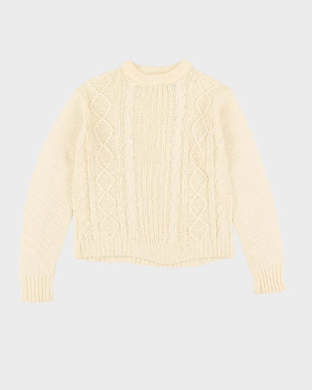 Vintage 1980s The Bay Hudson's Bay Cream Knitted Jumper - S