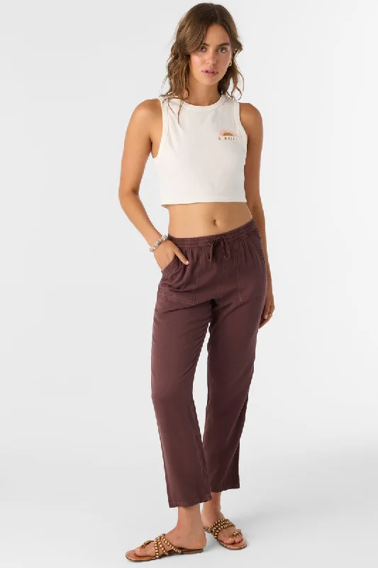 O'Neill Francina Pants-Chocolate Comfy Cargo Trousers