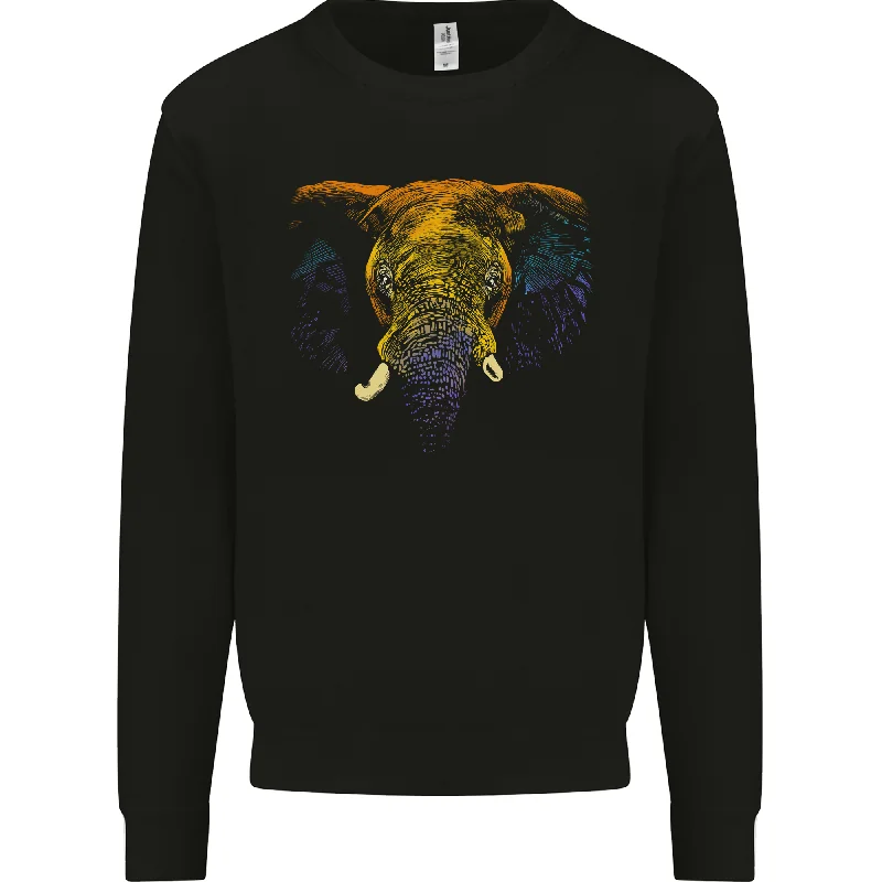 A Colourful Elephant Mens Sweatshirt Jumper