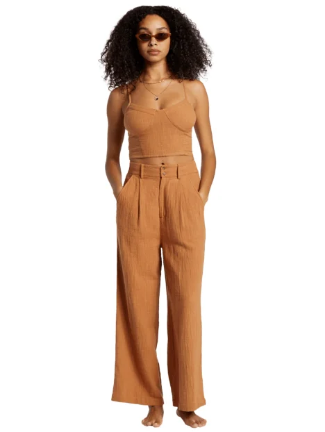 Billabong Tailor Made Pants-Sandalwood Chic Faux Leather Pants