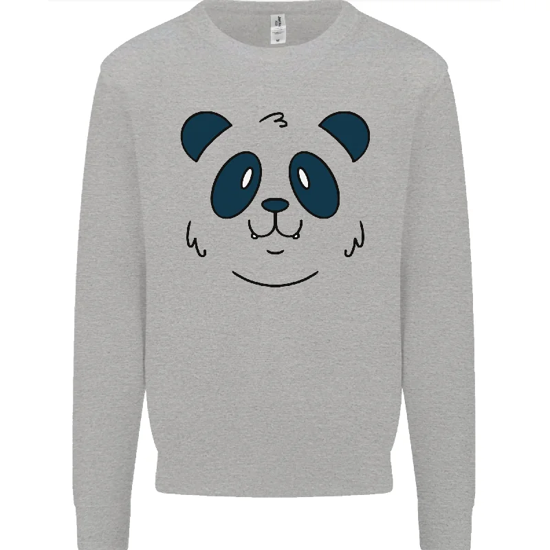 A Cute Panda Bear Face Mens Sweatshirt Jumper