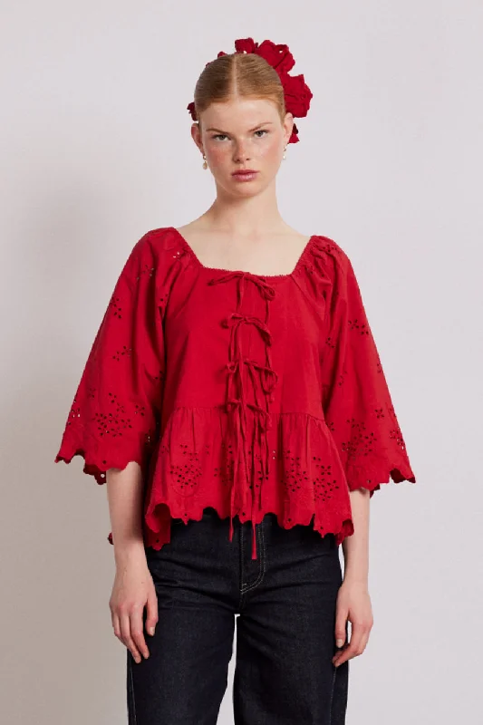 Lana Blouse Red