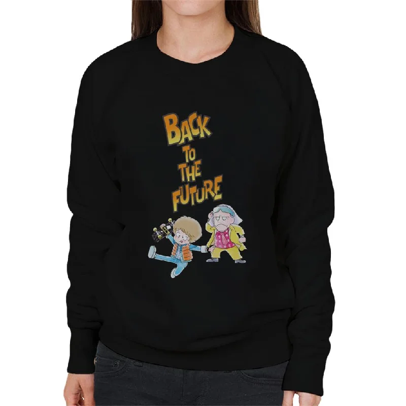 Back To The Future Marty And Doc Chibi Women's Sweatshirt