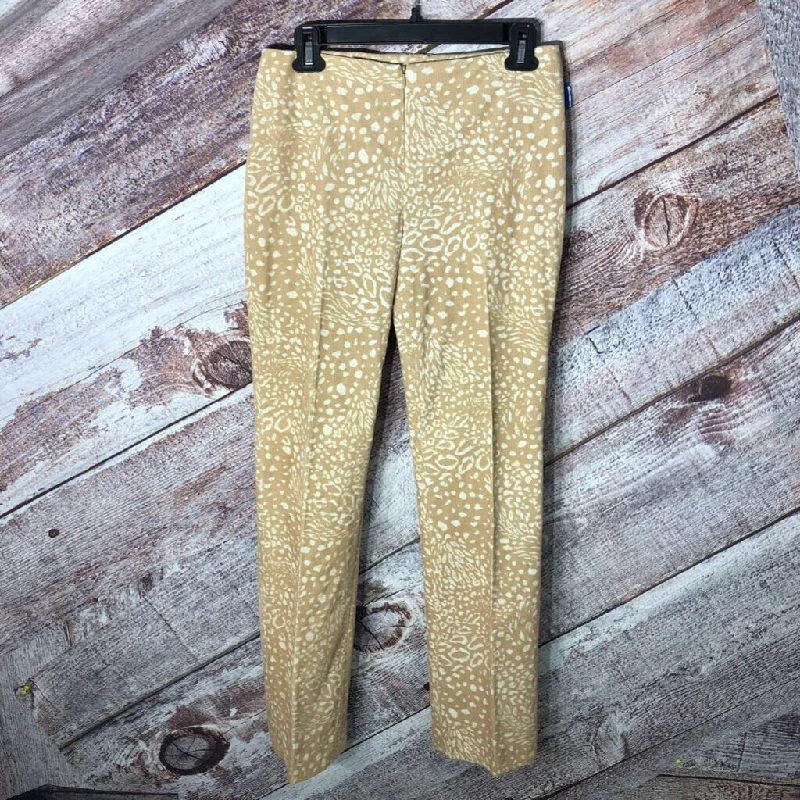 DONCASTER BEIGE WHITE DOT PANTS SZ 2 TCC High-Waist Jeans