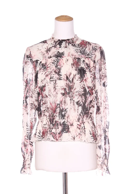 DECJUBA - Flora print shirred blouse! 10-12