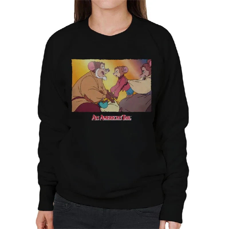 An American Tail Papa And Fievel Embrace Women's Sweatshirt