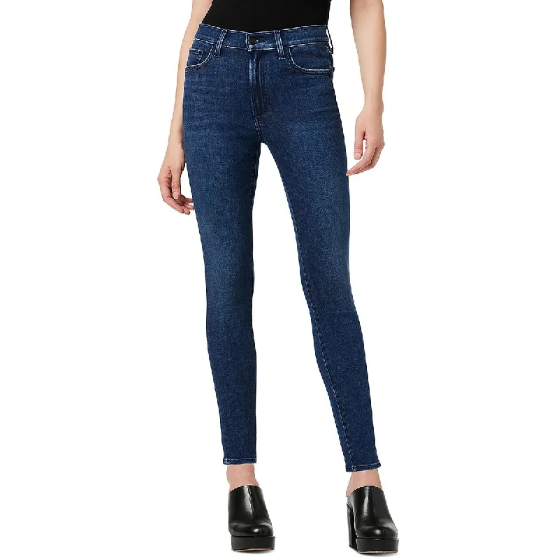 Womens High Rise Skinny Straight Leg Jeans