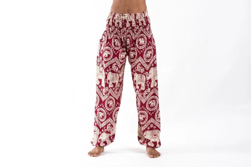 Imperial Elephant Men's Elephant Pants in Red Chic Black Leggings