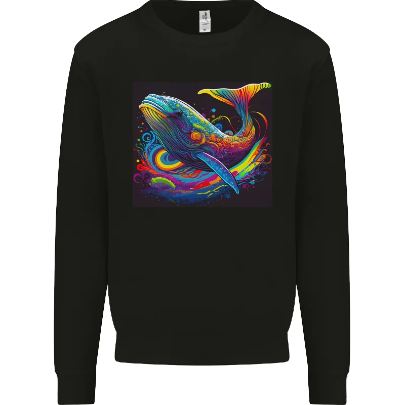 A Colourful Fantasy Whale Mens Sweatshirt Jumper