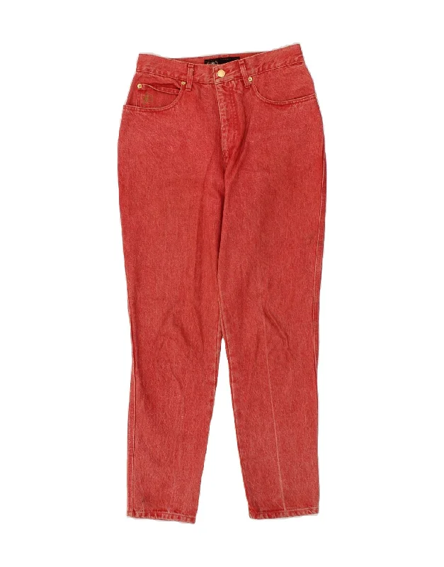 ROCCOBAROCCO Womens High Waist Jeans W31 L29  Red Cotton