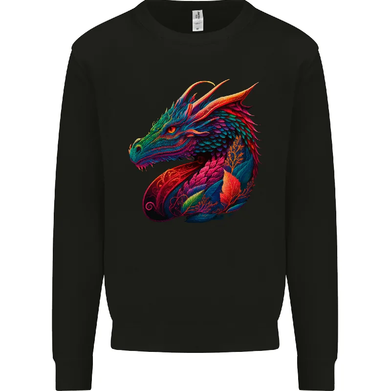 A Colourful Dragon Fantasy Mens Sweatshirt Jumper