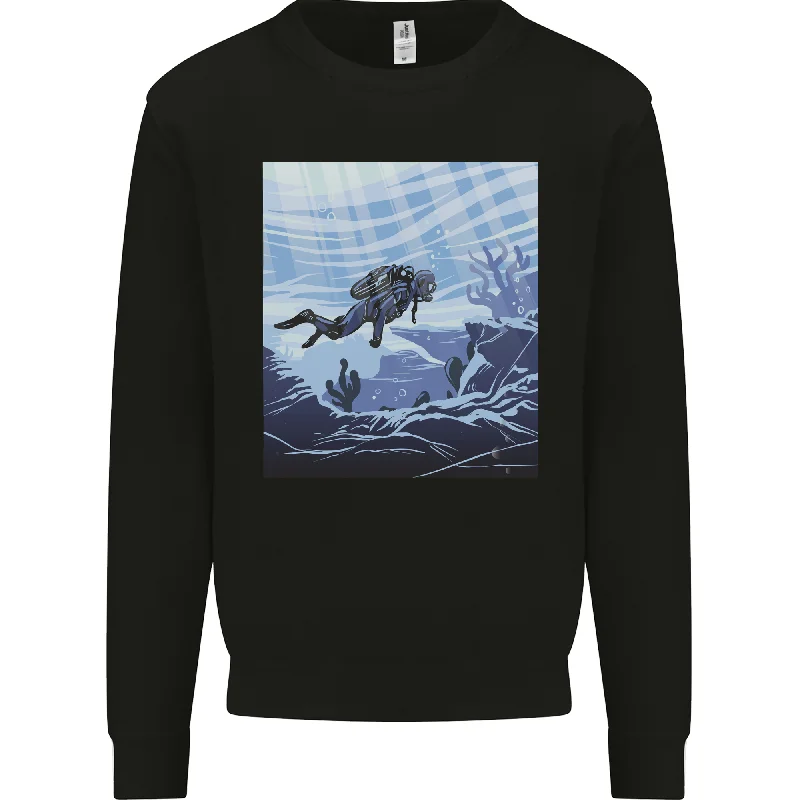 A Deep Sea Scuba Diver Diving Mens Sweatshirt Jumper