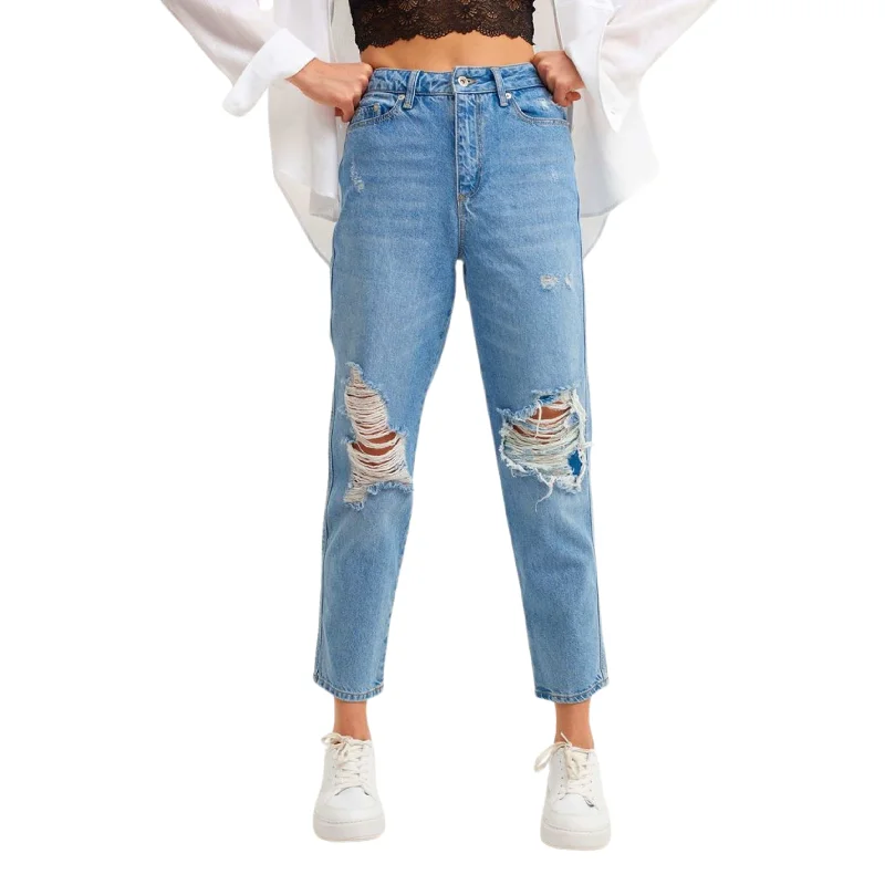 OXXO - Cotton Fit Denim Distressed Pants