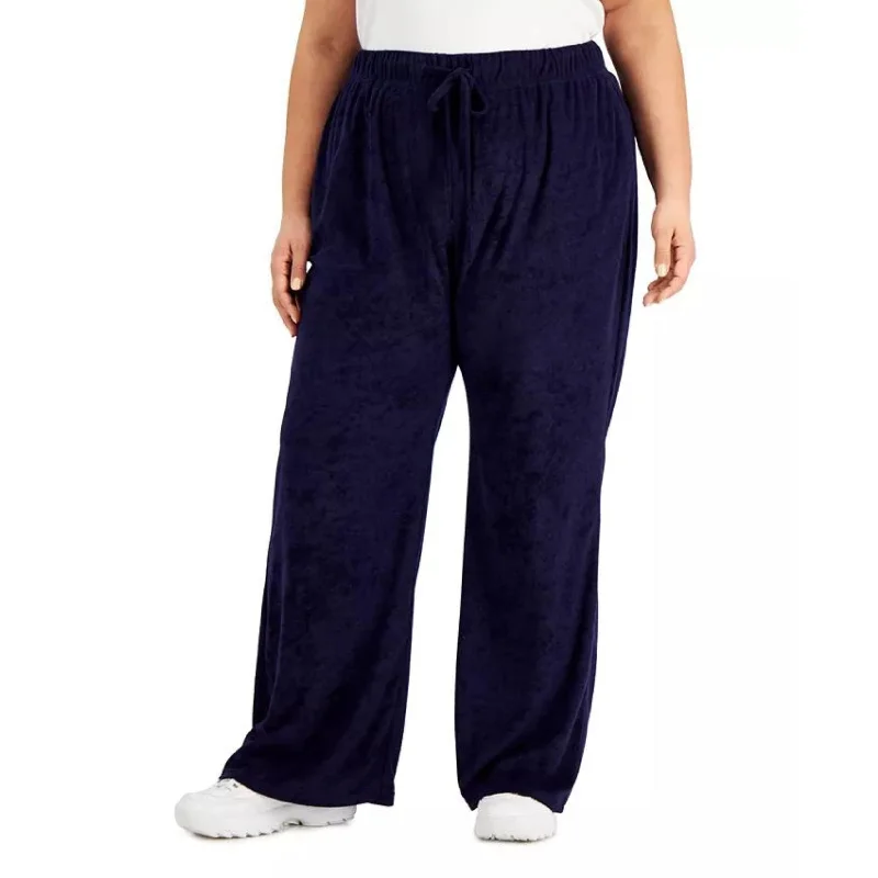 REBELLIOUS ONE -  Loop Terry Wide-Leg Pants