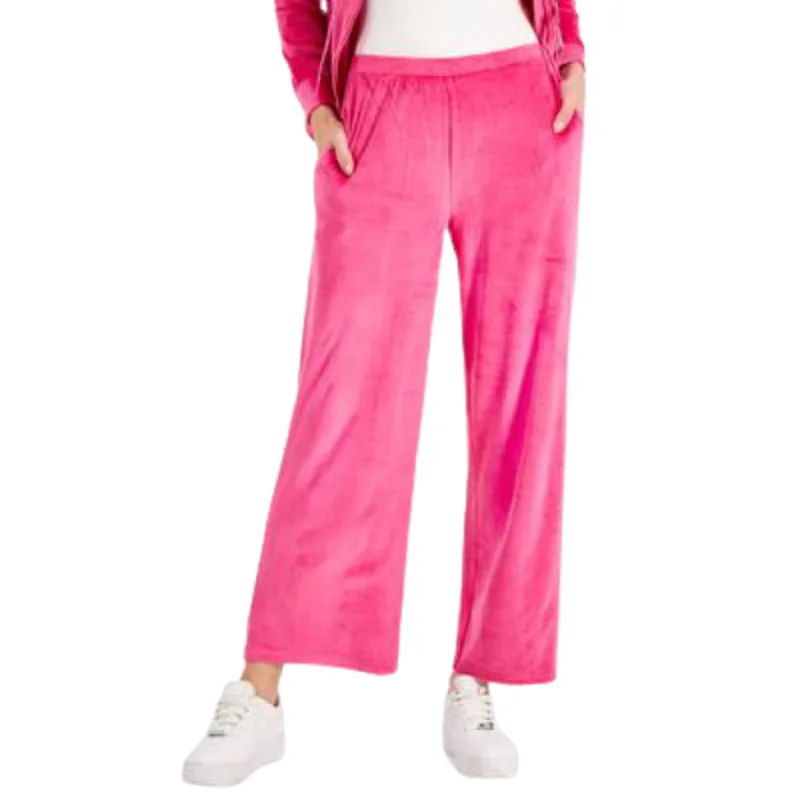 CHARTER CLUB - Velour Wide-Leg Pants