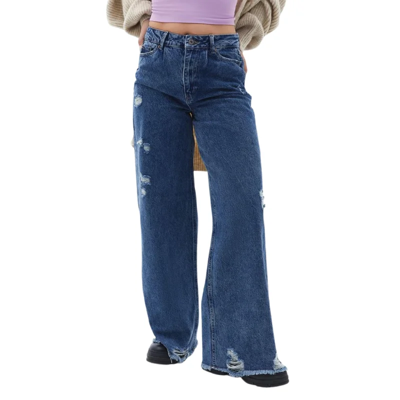 OXXO - High Rise Baggy Fit Denim Pants