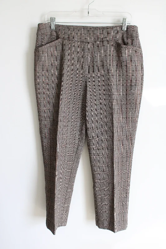 Christopher & Banks Brown Plaid Pants | 14