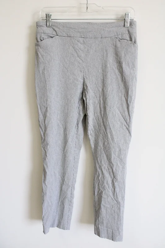 Hilary Radley Light Gray Stretch Pant | M