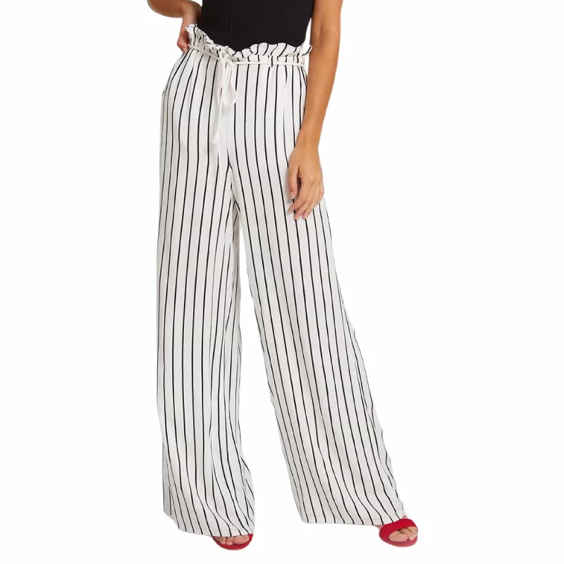 OXXO -  Mixed Stripe Patterned Pants with Details