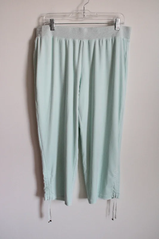 Hearts Of Palm Butter Soft Velvet Light Blue Pant | L Petite