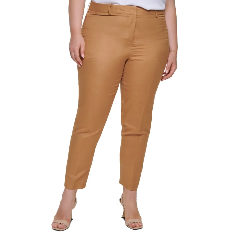 CALVIN KLEIN -  Linen Blend Slim Fit Pants