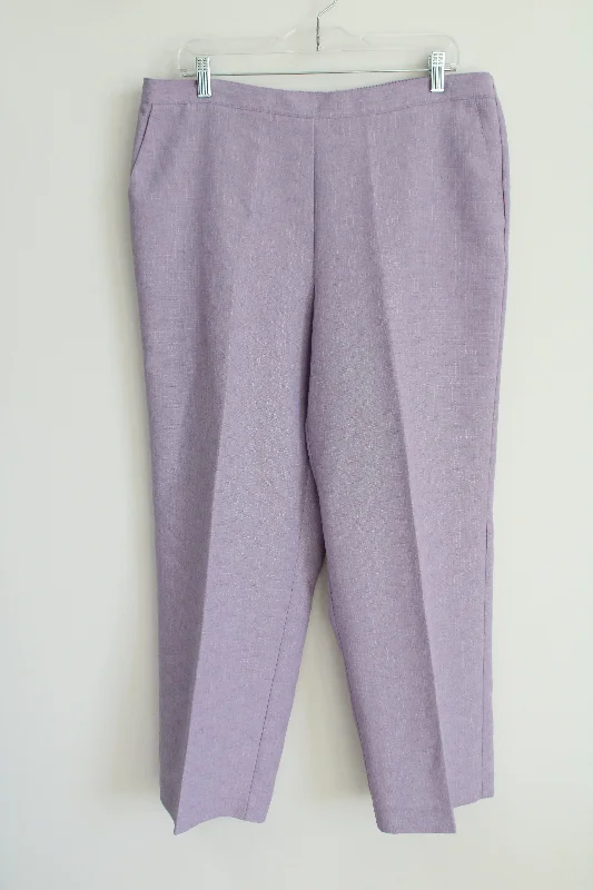 Alfred Dunner Purple Pant | 16