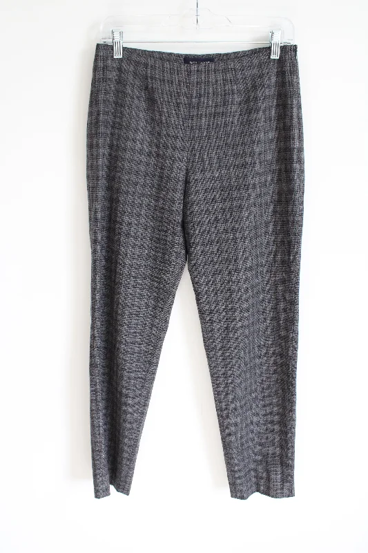 Piazza Sempione Gray Hania Italian Wool Plaid Pants | 42