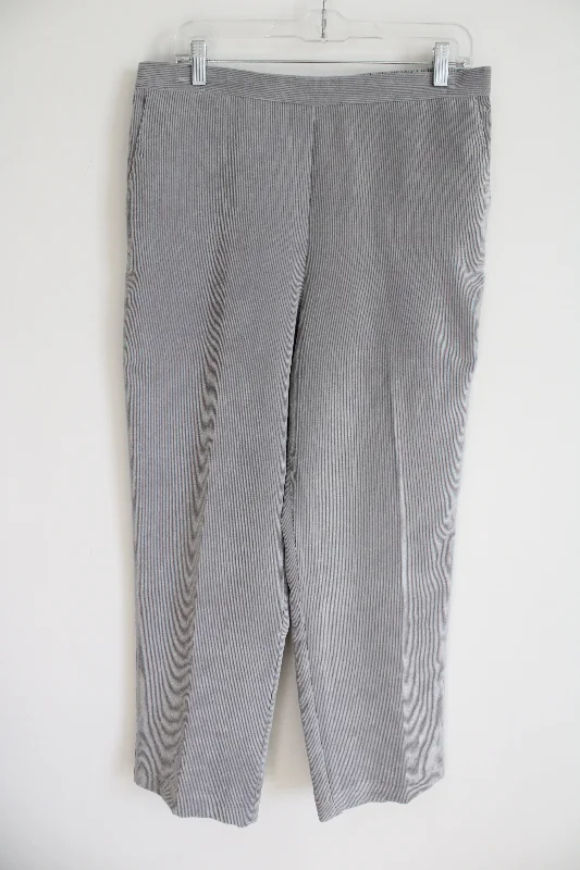 Alfred Dunner Gray Corduroy Pant | 14