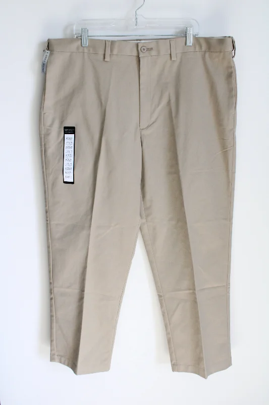 NEW Architect Premium Classic Fit Tan Flat Front Khaki Pant | 42X29