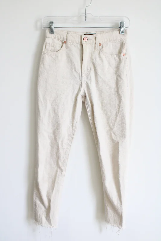 Banana Republic High-Rise Straight Beige Denim Ankle Pant | 25 Petite