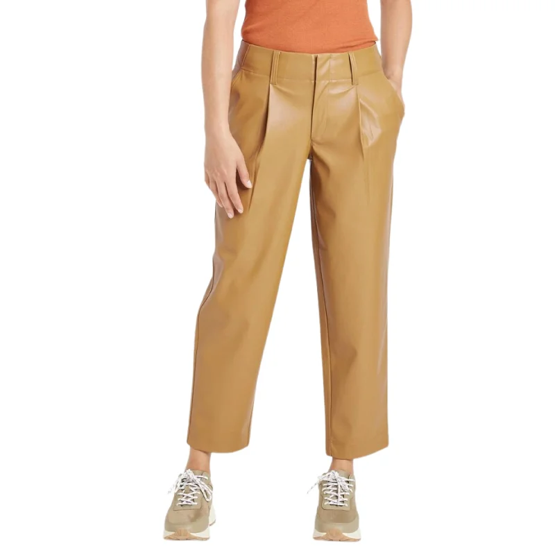 A NEW DAY - High-Rise Faux Leather Tapered Ankle Pants