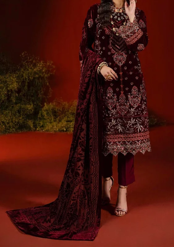 Adan's Libas Plachi Pakistani Velvet Dress