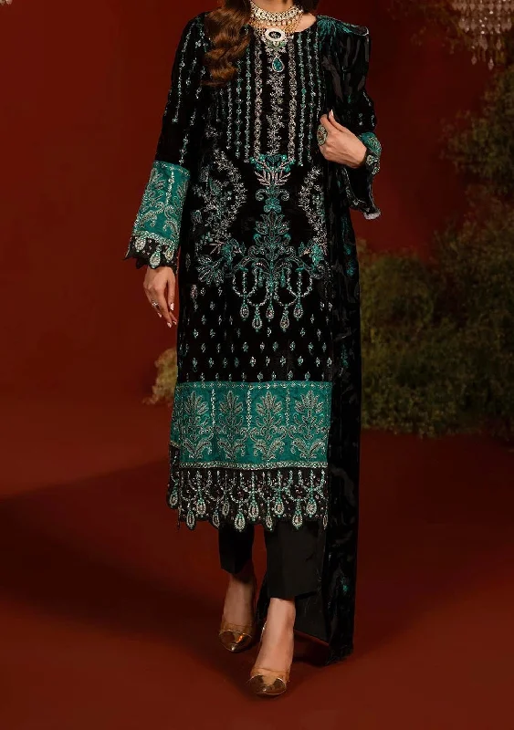Adan's Libas Plachi Pakistani Velvet Dress