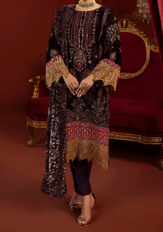 Adan's Libas Plachi Pakistani Velvet Dress