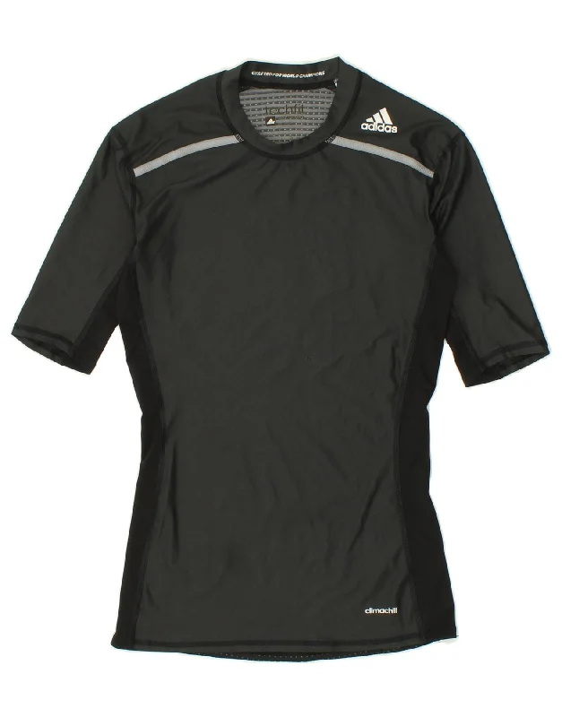 ADIDAS Womens Climachill T-Shirt Top UK 14 Large Grey Polyester Notch Collar Peter Pan Collar Cowl Neck ADIDAS Womens Climachill T-Shirt Top UK 14 Large Grey Polyester Notch Collar Peter Pan Collar Cowl Neck