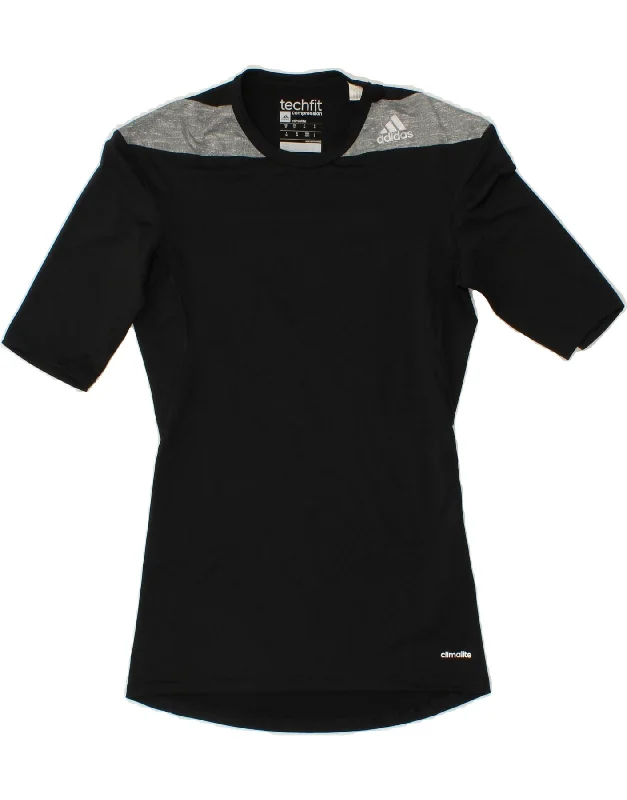 ADIDAS Womens Climalite T-Shirt Top UK 14 Medium Black Colourblock Satin Blend Silk Blend Wool Blend ADIDAS Womens Climalite T-Shirt Top UK 14 Medium Black Colourblock Satin Blend Silk Blend Wool Blend