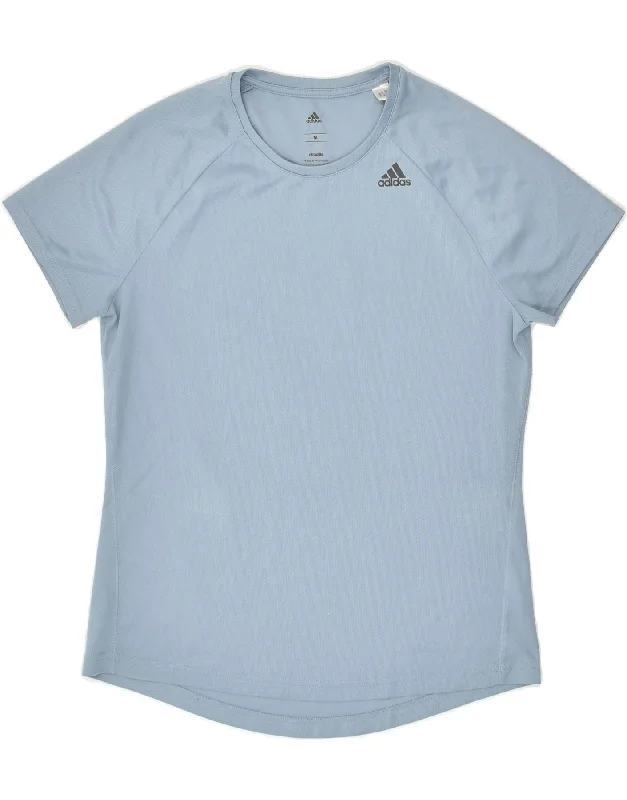 ADIDAS Womens Climalite T-Shirt Top UK 14 Medium Blue Polyester Real Fur Shearling Chenille ADIDAS Womens Climalite T-Shirt Top UK 14 Medium Blue Polyester Real Fur Shearling Chenille