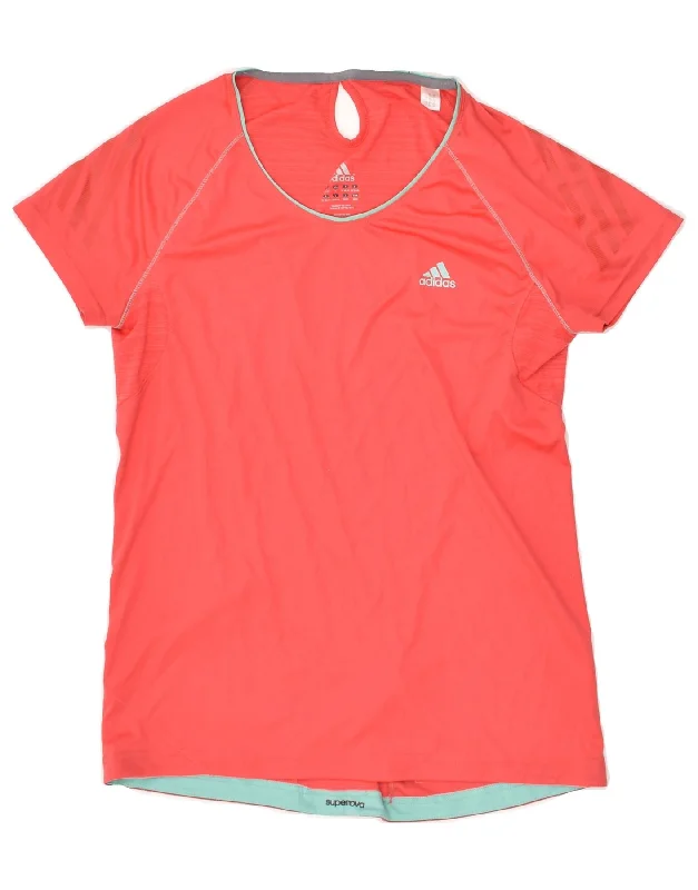 ADIDAS Womens Graphic T-Shirt Top UK 12/14 Medium Red Polyester Iron Safe Non-Iron Wrinkle Free ADIDAS Womens Graphic T-Shirt Top UK 12/14 Medium Red Polyester Iron Safe Non-Iron Wrinkle Free