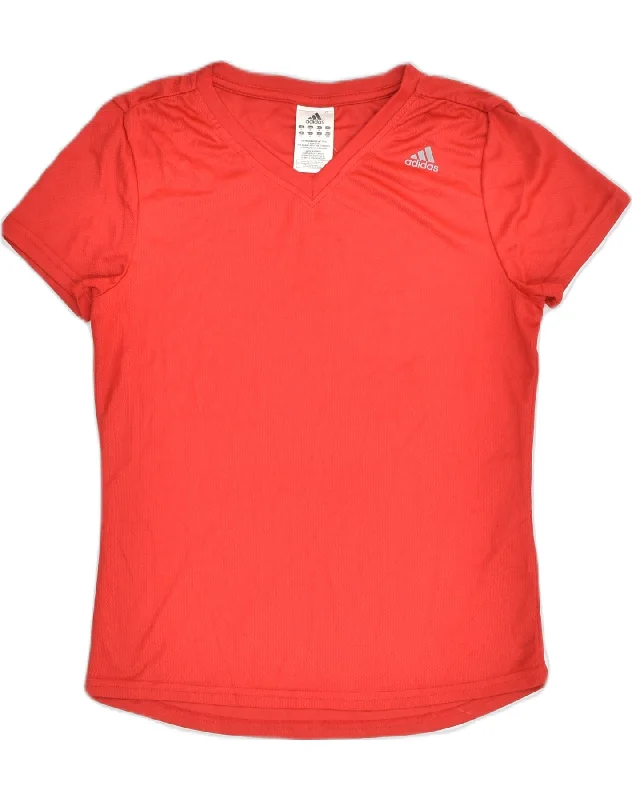 ADIDAS Womens T-Shirt Top UK 14 Medium Red Polyester Spandex Blend Rayon Blend Denim Blend ADIDAS Womens T-Shirt Top UK 14 Medium Red Polyester Spandex Blend Rayon Blend Denim Blend