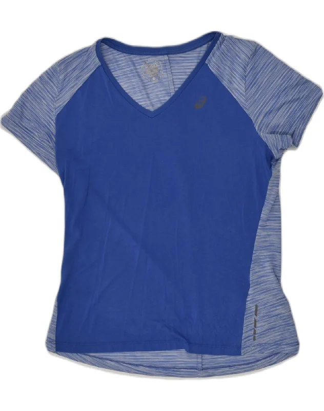 ASICS Womens T-Shirt Top UK 18 XL Blue Colourblock Polyester Fitted T-Shirt Seamless Stretchy ASICS Womens T-Shirt Top UK 18 XL Blue Colourblock Polyester Fitted T-Shirt Seamless Stretchy