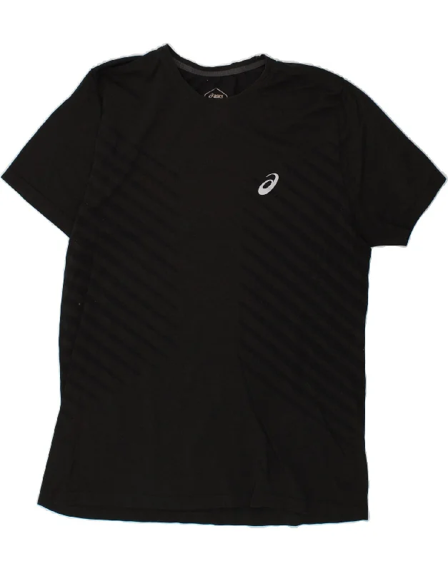ASICS Womens Tall T-Shirt Top UK 20 2XL Black Fitted T-Shirt Seamless Stretchy