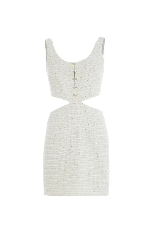 BOUCLE CUTOUT DRESS