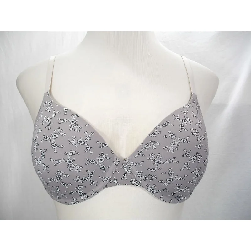 Gap Body Favorite T-Shirt Underwire Bra 34D Light Gray Floral Mesh Blend Leather Blend Suede Blend Gap Body Favorite T-Shirt Underwire Bra 34D Light Gray Floral Mesh Blend Leather Blend Suede Blend