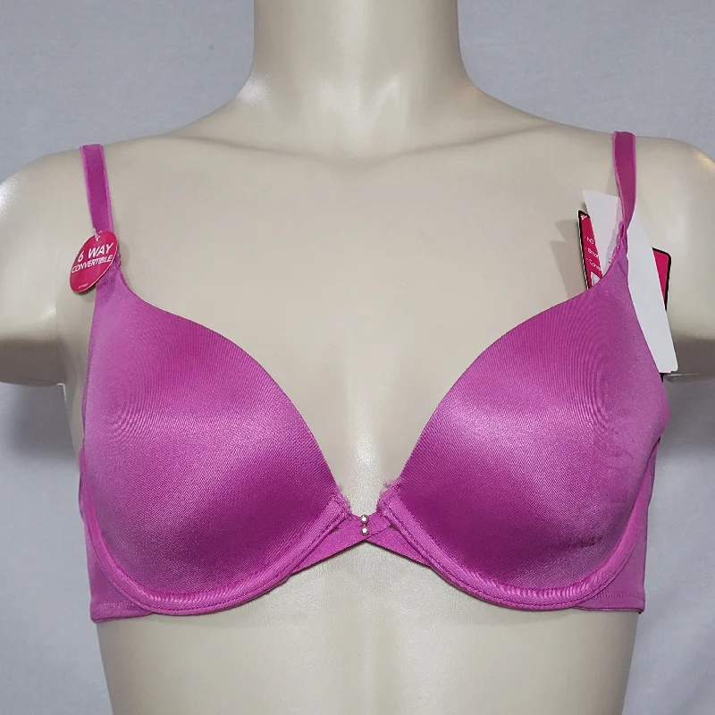 Lily Of France 2177100 Your Perfect T-Shirt UW Bra 34B Wild Orchid Pink NWT V-Neck T-Shirt Long Sleeve Cotton Lily Of France 2177100 Your Perfect T-Shirt UW Bra 34B Wild Orchid Pink NWT V-Neck T-Shirt Long Sleeve Cotton
