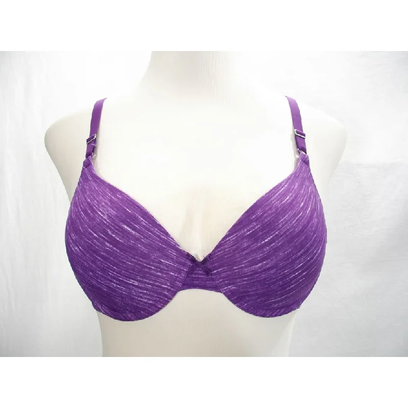 Maidenform 05701 5701 Self Expressions T-Shirt Underwire Bra 34D Purple NWOT Hooded Caped Shawl Collar