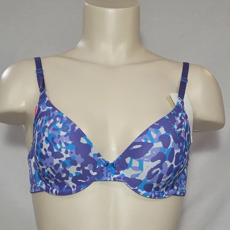 Maidenform 7959 One Fabulous Fit T-Shirt UW Bra 34B Blue Multi NWT Mesh Blend Leather Blend Suede Blend Maidenform 7959 One Fabulous Fit T-Shirt UW Bra 34B Blue Multi NWT Mesh Blend Leather Blend Suede Blend