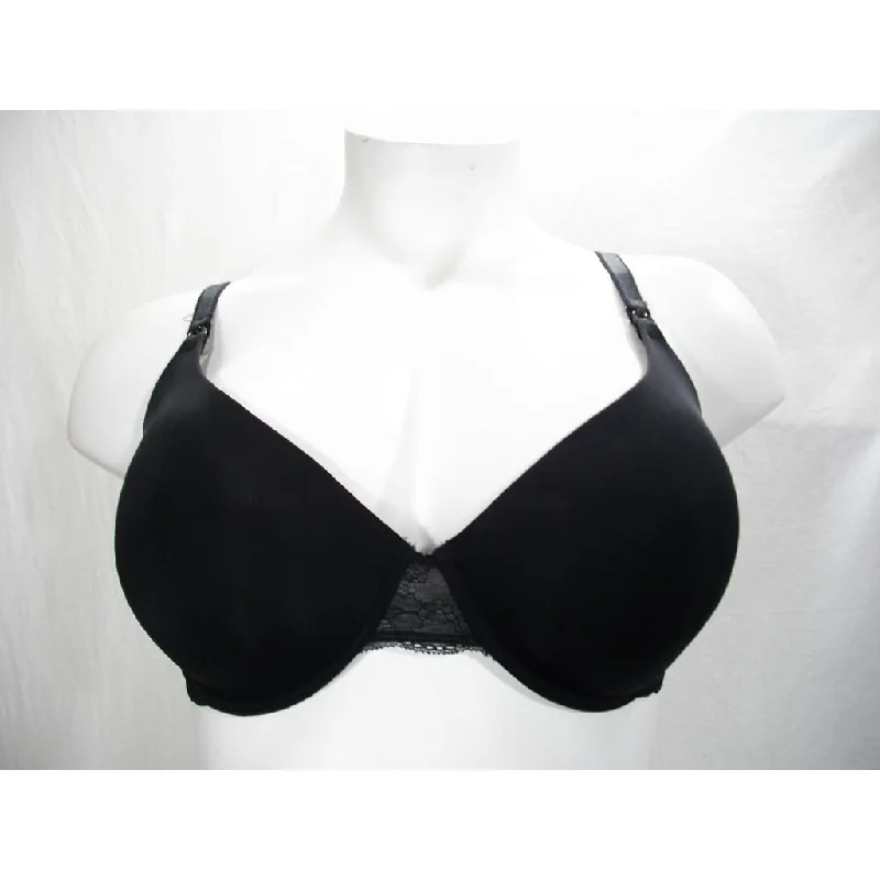 Motherhood Maternity Nursing Lace Trimmed Contour T-Shirt UW Bra 40F Black Hooded Caped Shawl Collar Motherhood Maternity Nursing Lace Trimmed Contour T-Shirt UW Bra 40F Black Hooded Caped Shawl Collar