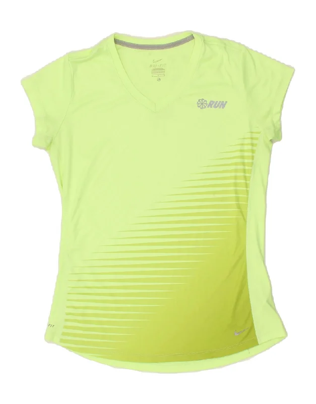 NIKE Womens Dri Fit Graphic T-Shirt Top UK 14 Large Green Striped Mesh Fabric Canvas Fabric Denim Fabric NIKE Womens Dri Fit Graphic T-Shirt Top UK 14 Large Green Striped Mesh Fabric Canvas Fabric Denim Fabric